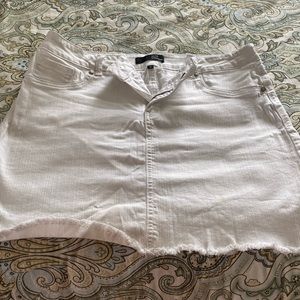 White jean skirt